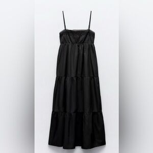 NWT Zara tiered poplin dress. Size xs